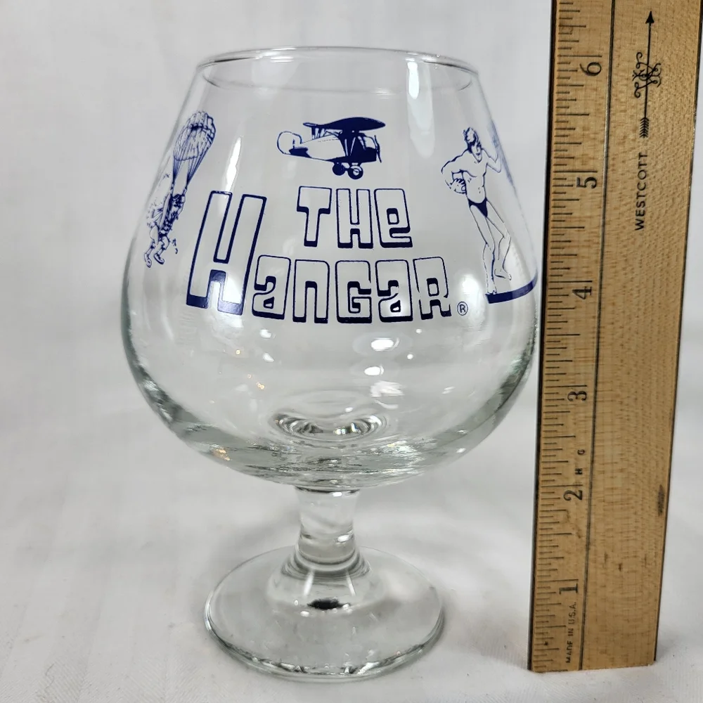 The Hangar Club Brandy Snifter GLASS Camp Springs Maryland Male Dancers